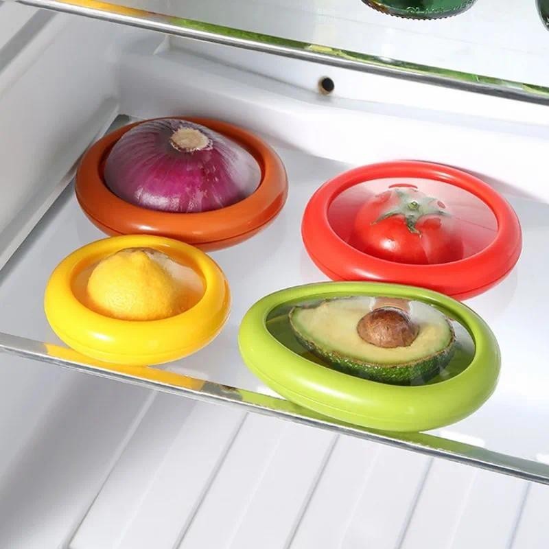 Creative Kitchen Storage กล่องผักผลไม้คอนเทนเนอร์กล่องสด Avocado Tomato Lemon Onion Fresh-Keeping Crisper อุปกรณ์ครัว