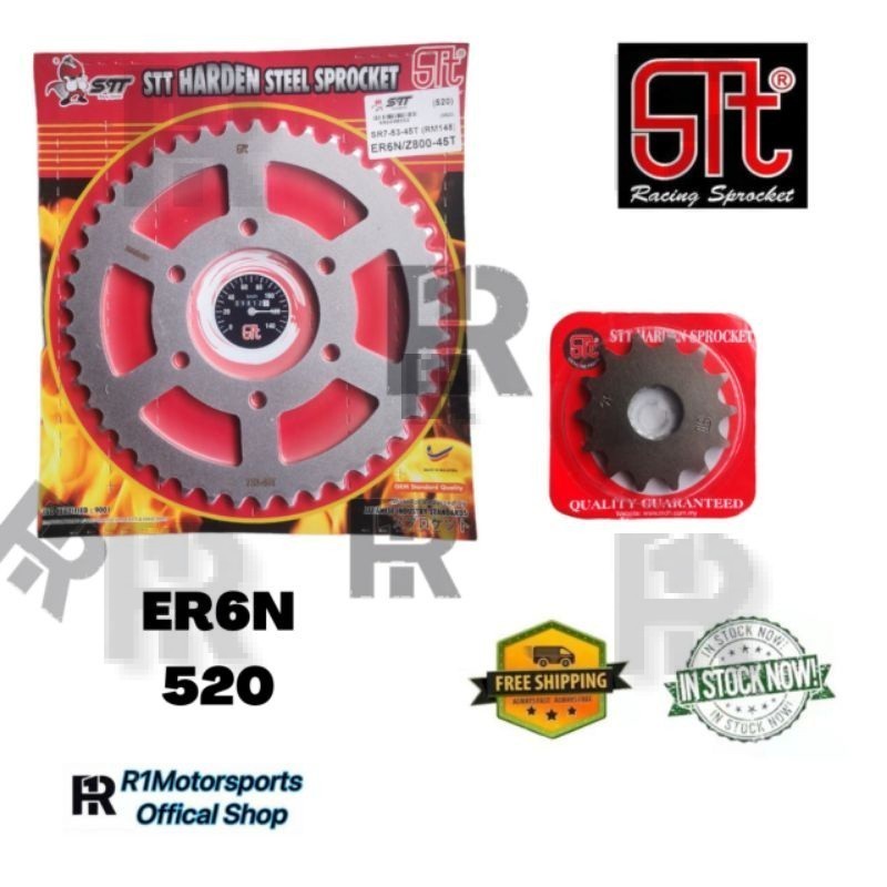 520 STT HARDEN ER6 ER6N ER6F Kawasaki VERSYS VULCAN S 650 Z800 SPROCKET 520 STT 46T 45T 14T 15T