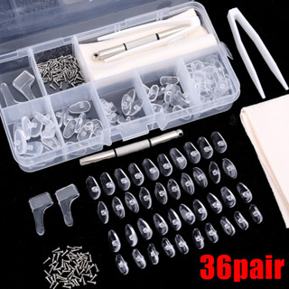 ชุดแผ่นรองจมูกแว่นตา - ชิ้นจมูกซิลิโคนพร้อมแหนบไขควง - เครื่…