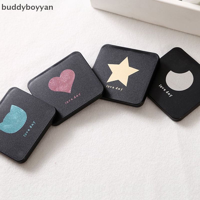 Bbth กระจกแต่งหน้าพับได้ Mini Square Makeup Vanity Mirror กระจกมือแบบพกพา Vary