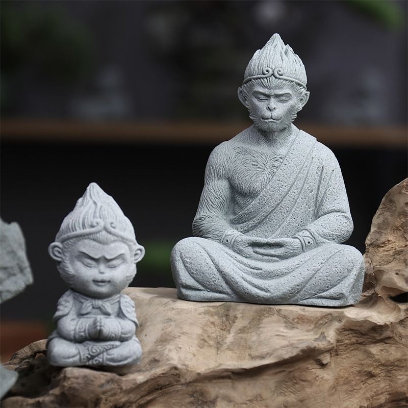 🍀 Qitian มหาวิหาร King Wukong เครื่องประดับตกแต่งฉากเครื่องประดับบุคลิกภาพความคิดสร้างสรรค์จมถังฟาง