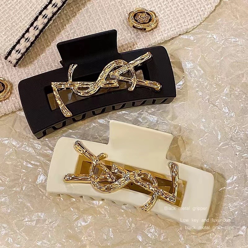 กิ๊บติดผมอะคริลิคทรงสี่เหลี่ยมสําหรับผู้หญิง 2024 กิ๊บติดผมระดับไฮเอนด์สไตล์ใหม่สําหรับด้านหลังศีรษะคลิปฉลาม