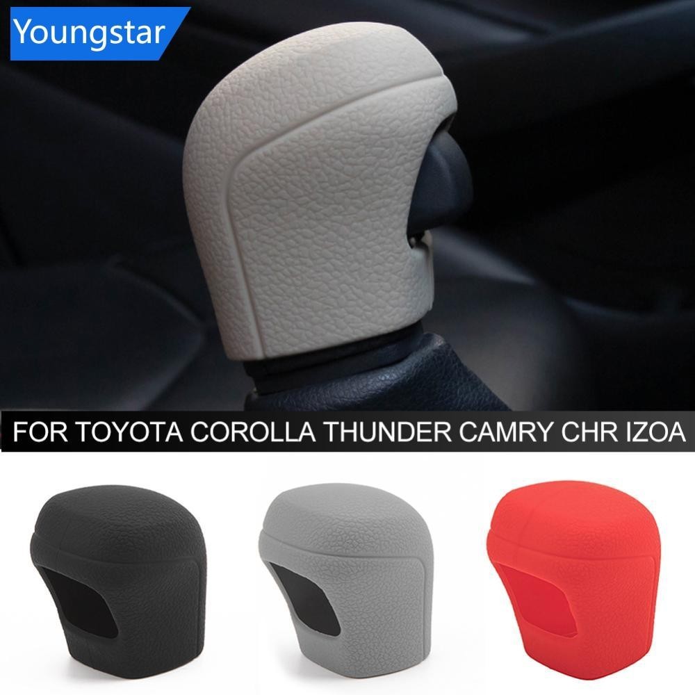 Ys ซิลิโคนรถเกียร์ Shift COLLAR Shift Knob Grips ฝาครอบ Shift Lever ตกแต่งสําหรับ Toyota Corolla Thunder Camry CHR IZOA L3Y7