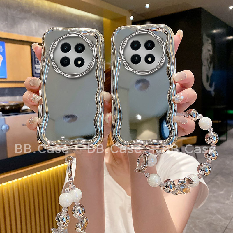 ในสต็อก เคสโทรศัพท์ Phone Case Realme 12X Realme12 Realme 12 Pro+ 9i Plus 5G 4G ใหม่การ์ตูนแฟชั่นชุบAnti-Fall เคสโทรศัพท์ กันกระแทกพร้อมสร้อยข้อมือผีเสื้อ 2024