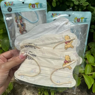 พร้อมส่งในไทย มาใหม่ แมสผีเสื้อเด็ก3-12ปี มีลายหลายแบบ แมสลายการ์ตูน ซีลแยก1:1 (10ชิ้น)