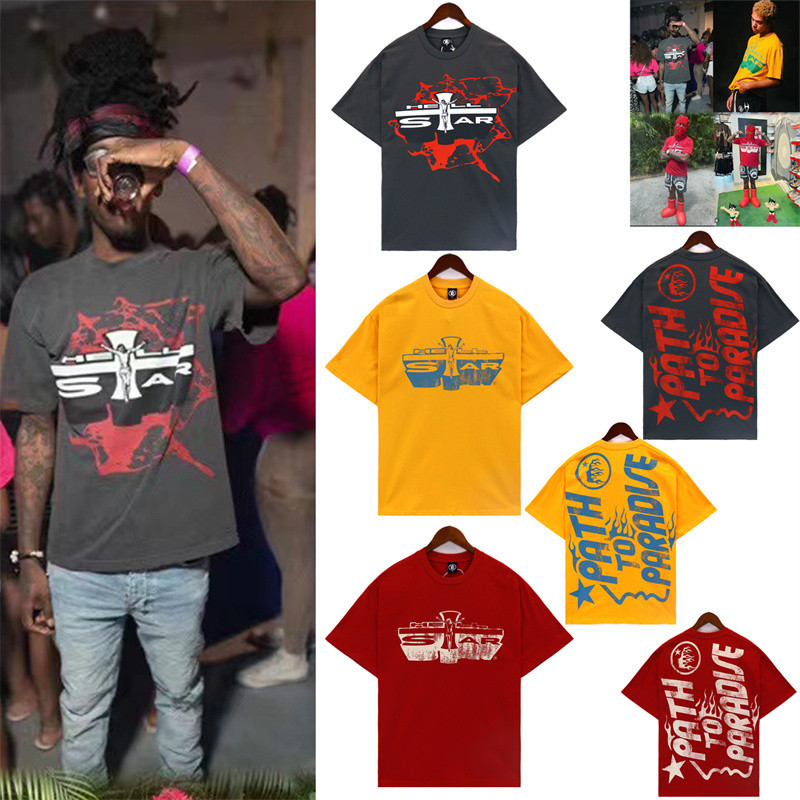 สตรีทแฟชั่นผู้ชายและผู้หญิงผ้าฝ้ายเสื้อยืดการออกแบบของเสื้อข้ามแขนสั้นเสื้อลําลอง