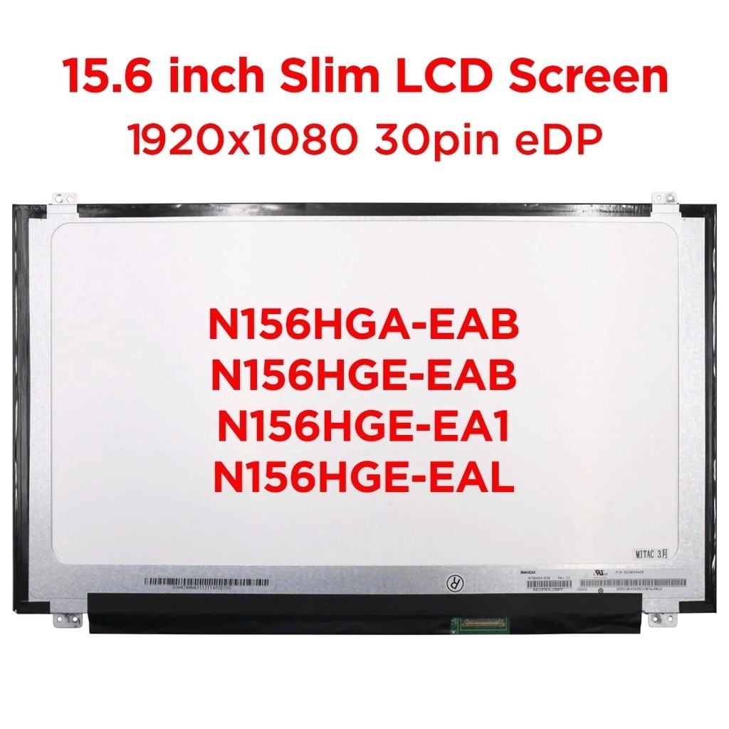 N156HGA-EAB EA2 EB1 FHD 30pin 15.6 นิ้ว N156HGE-EAB N156HGE-EBB LCD แล็ปท็อปหน้าจอแผง N156HGE-EAL