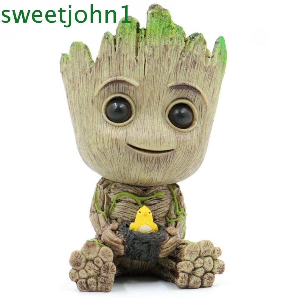 Sweetjohn Groot Action Figure ของเล่นเด็กตกแต่งรถ Mini Groot Avengers Marvel 6 ซม.ตุ๊กตา