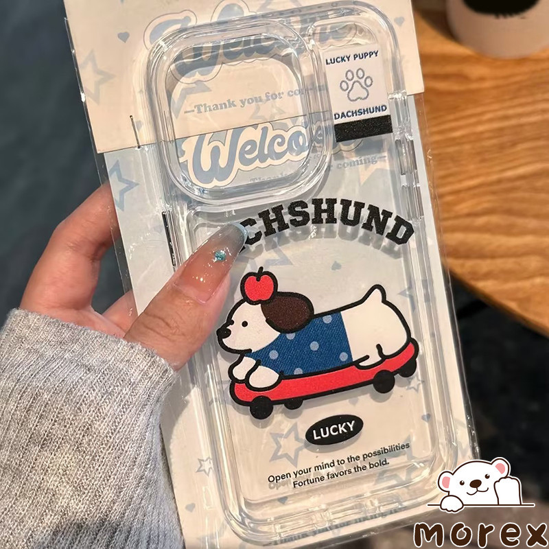 กล่องลูกสุนัขสเก็ตบอร์ดสุดหรู ที่เข้ากันได้กับ IPhone 11 XR 15 13 7Plus 14 12 Pro Max X XS Max 7 8 15 14Plus ปกอ่อน