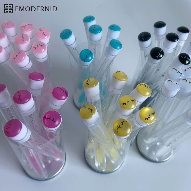 หลอดใส่แปรงปัดขนตา หลอด+แปรง แปรงปัดคิ้ว มาพร้อมกระปุกใส่พกพา-em