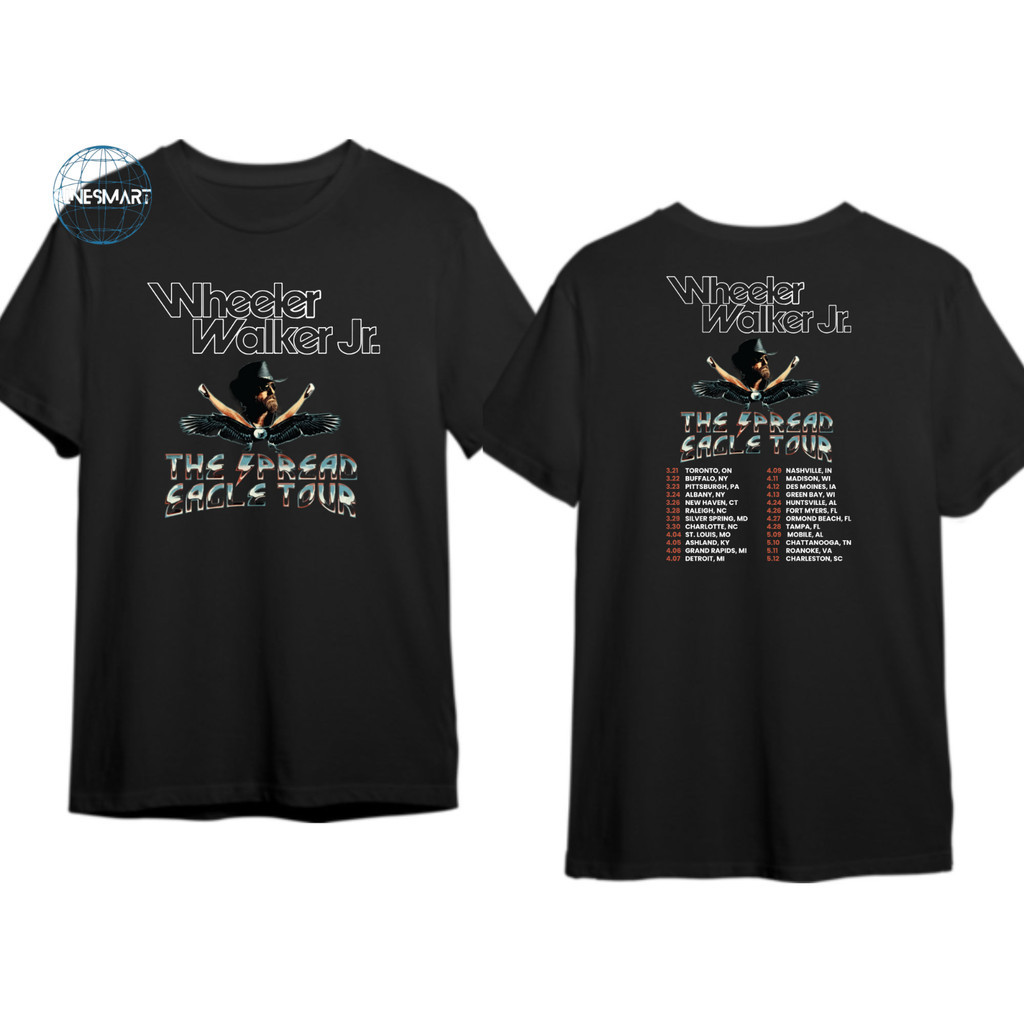 เสื้อ Wheeler Walker Jr, Wheeler Walker Jr The Spread Eagle Tour 2024 เสื้อยืด