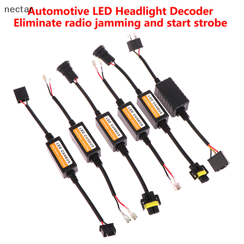 Tar LED Canbus ถอดรหัสไฟหน้ารถข้อผิดพลาดฟรีตัวต้านทาน H1 H3 H4 H7 H9 H11 อะแดปเตอร์ N