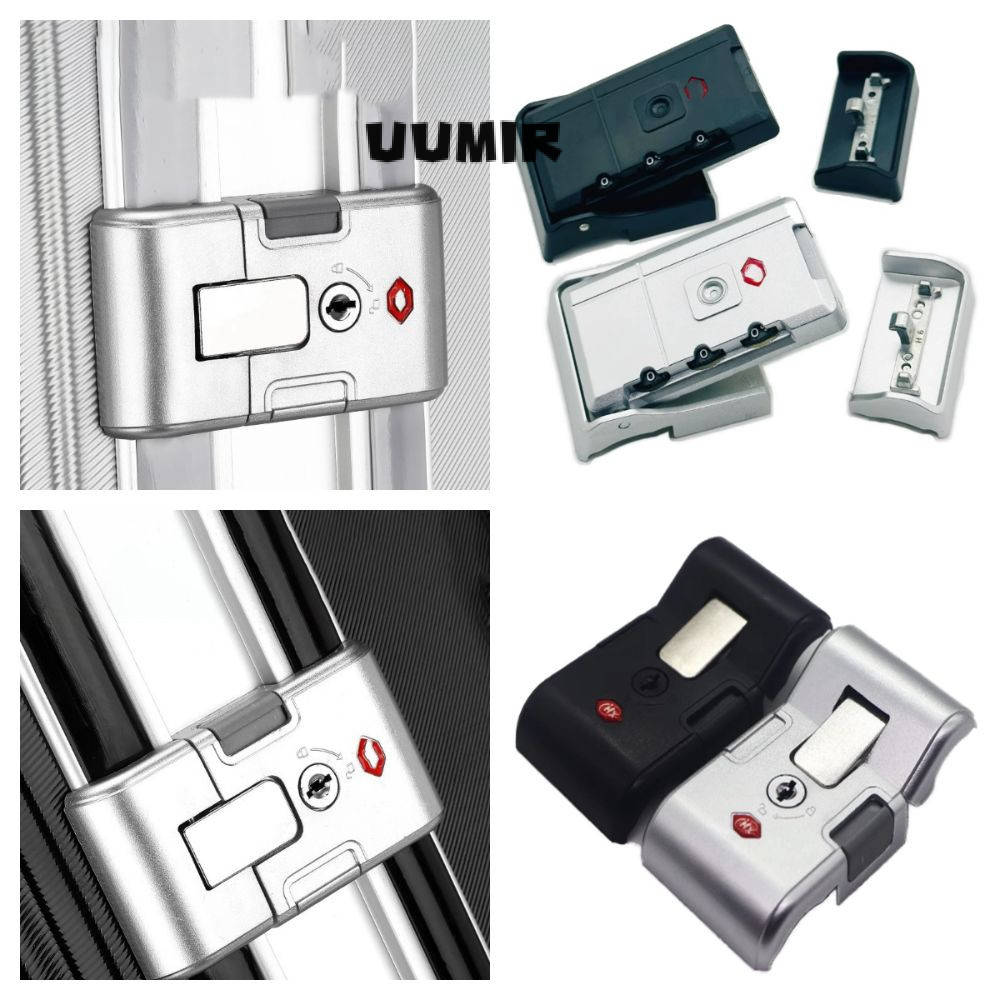UUMIR หัวเข็มขัดล็อคกระเป๋าเดินทาง, สีดําเงินป้องกันการโจรกรรมกระเป๋าเดินทาง ปาสเวิร์ด ล็อค, ที่มีประโยชน์ปลอดภัยเครื่องมือรักษาความปลอดภัยการชดเชยกุญแจคว
