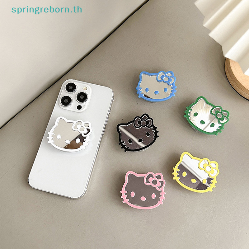 SANRIO # เครื่องมือแฟชั่น # ซานริโอ น่ารักการ์ตูน สวัสดี คิตตี้ กระจกที่วางโทรศัพท์สําหรับ ไอโฟน สากล หุ่นยนต์ โทรศัพท์สก์ท็อปยืนแหวนกลับสนับสนุน.