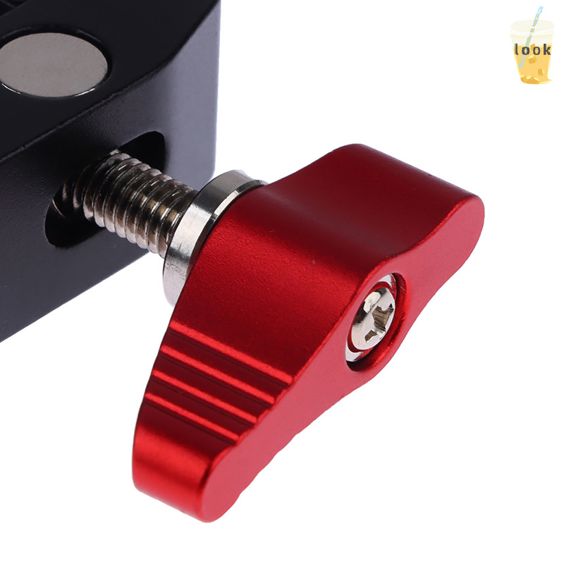 [LO] แคลมป์อลูมิเนียมอัลลอยด์พร้อมหัวบอลคู่ Magic Arm Clamp 1/4 3/8 รูสําหรับโทรศัพท์ Video Mount กล้อง Monitor ไฟ LED Mic TH