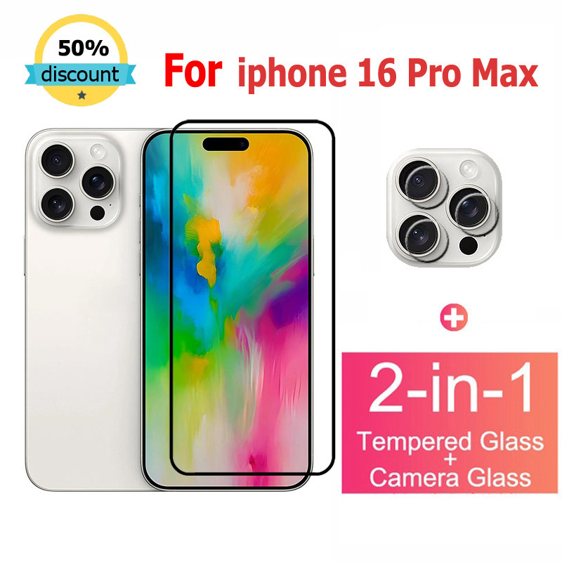 ฟิล์มกระจก Iphone 16 กระจกนิรภัย HD ป้องกันหน้าจอ สำหรับ iPhone 16 15 14 13 12 11 Pro Max Mini XS Ma