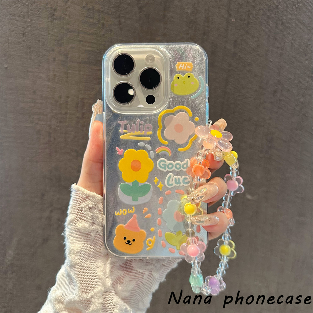 ส่งจากไท เคสไอโฟน14 iPhone15 14 13 12 11ProMax Pro14P/15plus xsmax xr เคสโทรศัพท์หมีรูปกบพร้อมสายโซ่