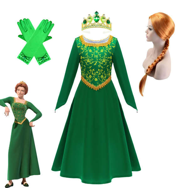 ชุดฮาโลวีนเด็ก ชุดฮาโลวีน ภาพยนตร์แอนิเมชั่นสําหรับเด็ก Shrek Shrek Princess Fiona คอสเพลย์ชุดฮาโลวี
