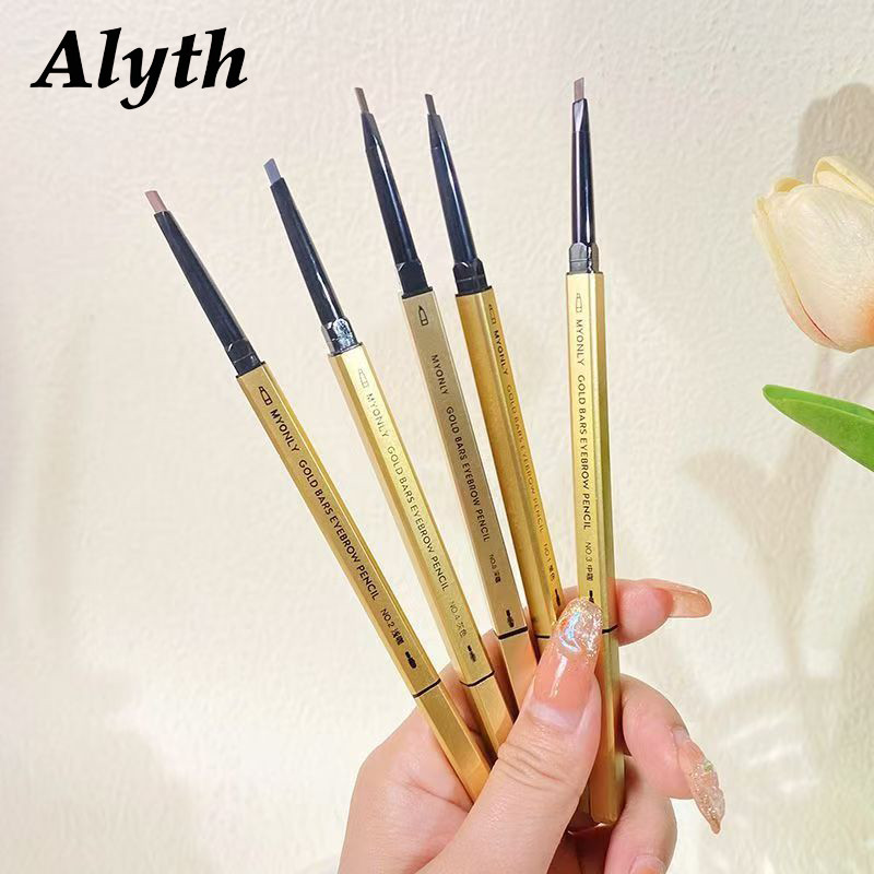ALYTH ดินสอเขียนคิ้ว 2 in 1 แบบหมุนอัตโนมัติ สีชัด ติดทนนาน พร้อมแปรง เขียนง่าย