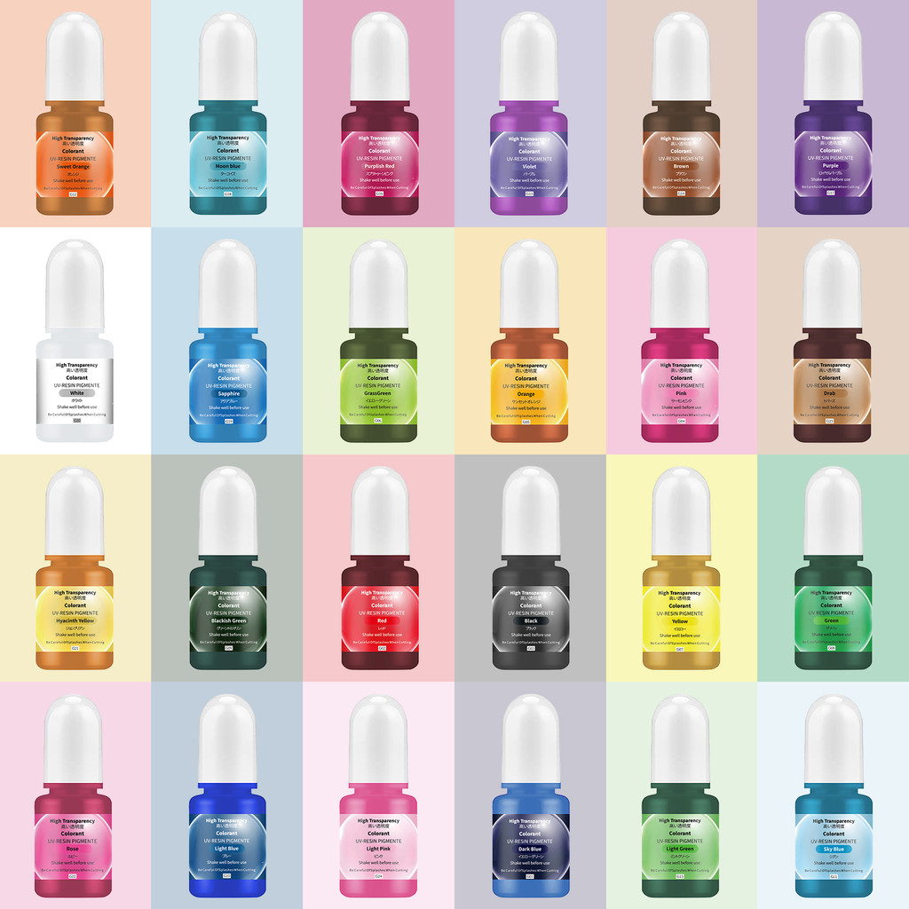 5ml อีพ็อกซี่เรซิ่น Pigment สําหรับ UV กาวคริสตัล Drop กาว Dye สีสัน Liquid Pigment เรซิ่นแม่พิมพ์เครื่องประดับทําสีอุปกรณ์