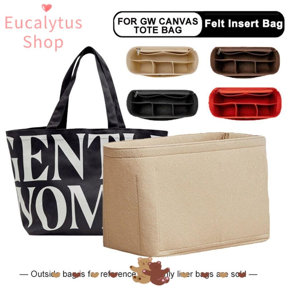 Eucalytus1 ใส่กระเป๋า,ความจุขนาดใหญ่พร้อมถุงเก็บซิป,แบบพกพา Multi-Pocket Felt กระเป๋าซับด้านในสําหรับ LV Speedy25/30/35/Gentlewoman Travel