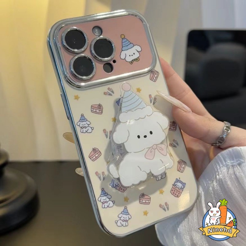 สําหรับoppo A38 A15 A57 A58 A77s A95 A54 A5s A3s A16 A18 A17 A12 A55 A53 A33 A32 A5 A9 A78 A74 A96 A93 A92 ฝาครอบลูกสุนัขชุบหรูหรากรณี