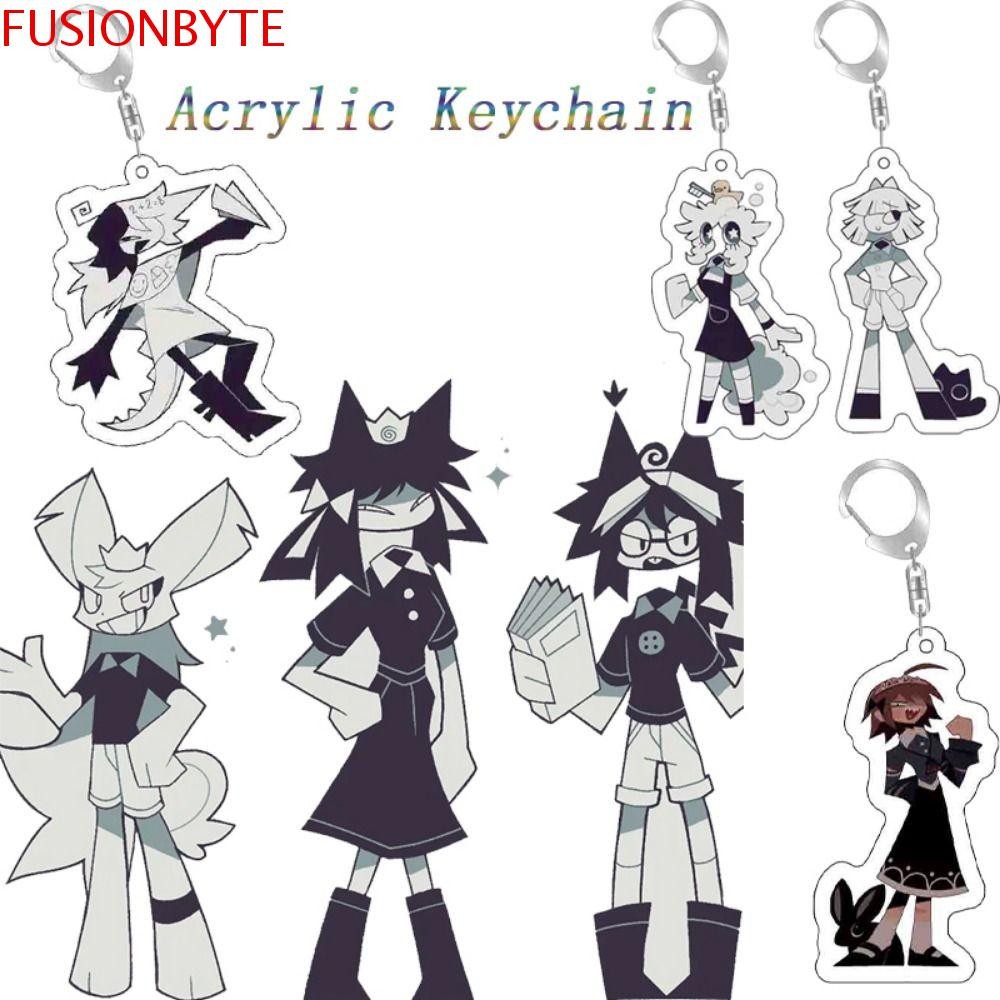 Fusionbyte Miss Circle อะคริลิคพวงกุญแจ, Zip Claire Fundamental กระดาษการศึกษาพวงกุญแจ,การ์ตูนอะนิเมะตัวอักษร Fundamental กระดาษการศึกษา Oliver คอสเพลย์พวงกุญแจกระเป๋าจี้