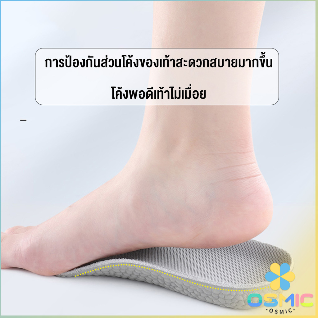 MIC แผ่นเพิ่มความสูง แผ่นเสริมส้นเท้า (1คู่) 1.5-3.5 cm. Heightening insole