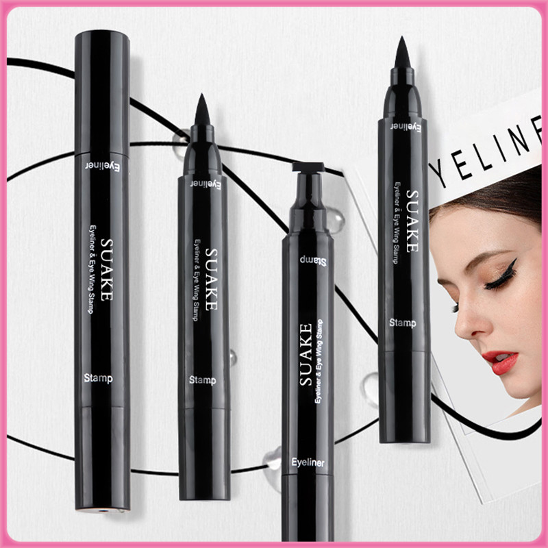 YTL อายไลเนอร์ 2ใน1 อายไลเนอร์ชนิดน้ำ อายไลเนอร์แสตมป์ กันน้ำ หัวเล็ก สีดำ Stamp Eyeliner