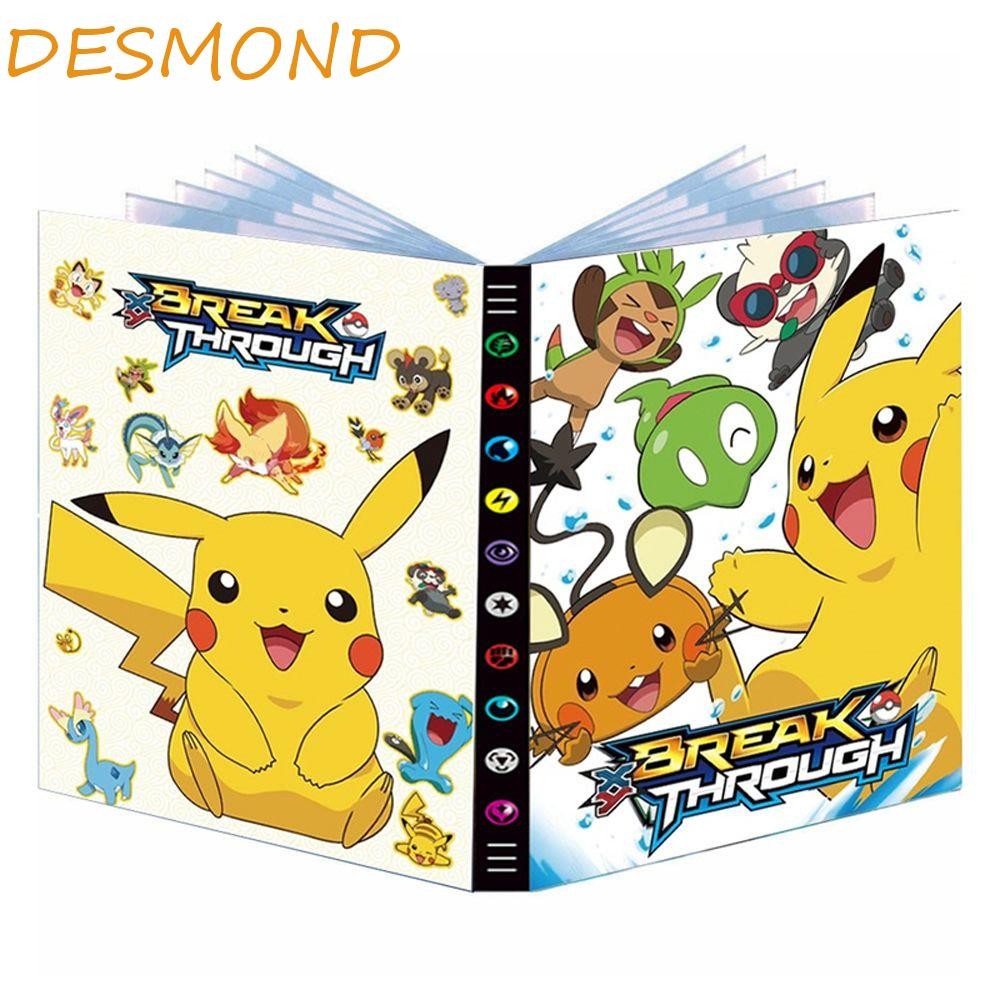 Desmond การ์ดโปเกมอนรายการอัลบั้มของเล่น Pikachu 9 กระเป๋า Pokemon แผนที่ Binder เด็ก Pokémon การ์ดอัลบั้ม 432 ชิ้นรุ่นการ์ดเกมคริสต์มาสของขวัญเกมผู้ถือ Binder