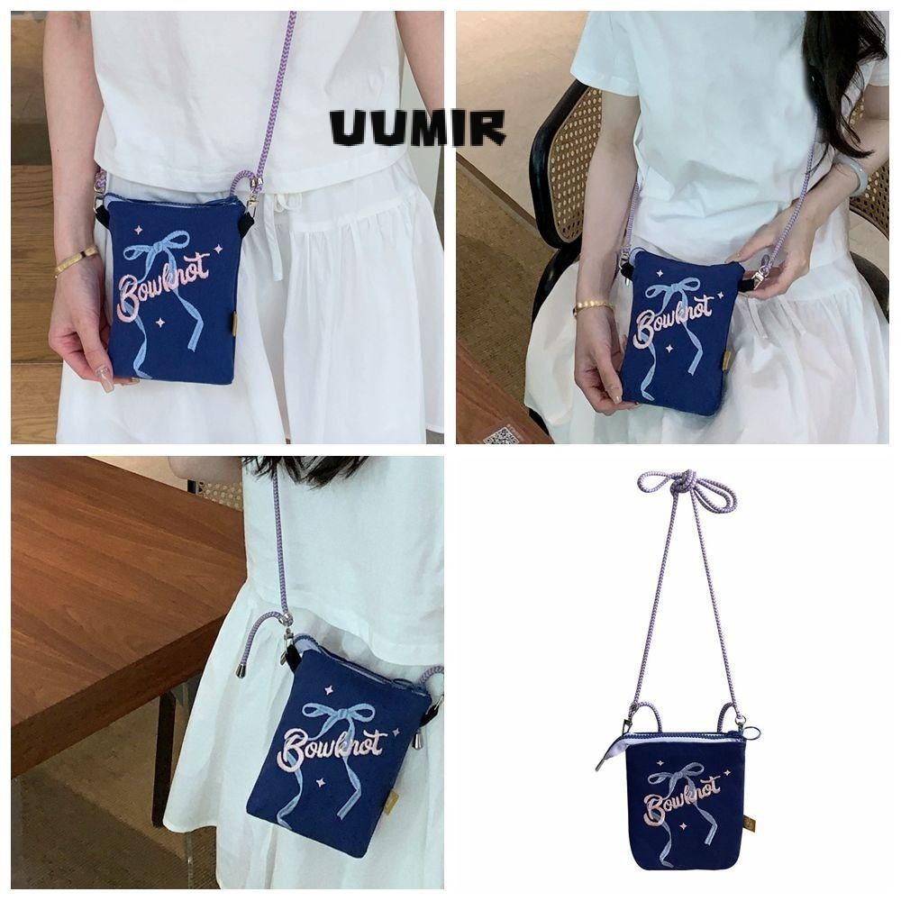 UUMIR Bowknot Bag, Casual Y2K Crossbody Bag, Bowknot Letter Travel Spring Summer Shoulder Bag
