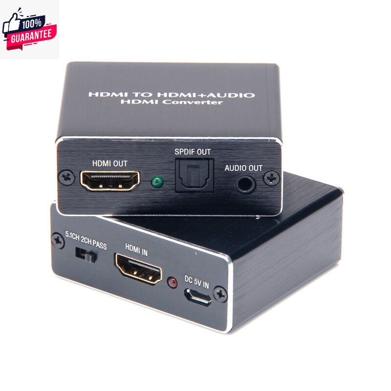 HDMI audio extractor HDMI to HDMI and Optical TOSLINK SPDIF + 3.5mm Stereo Audio Extractor Converter