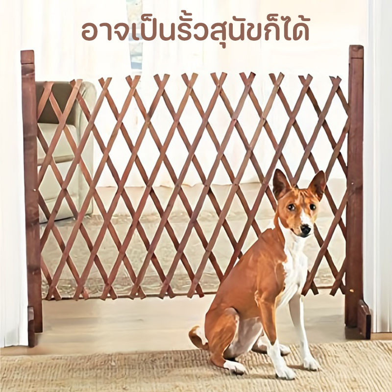 🌷 DIY รั้วไม้แบบยืดหดได้ รั้วตกแต่งสวน รั้วสวน ของตกแต่งสวน เสียบดินได้/พื้นเรียบ - รูปที่ 2