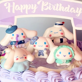 5 ชิ้น/เซ็ต Hello Kitty Pachacco Kawaii Kuromi Theme เค้กวันเกิดตกแต่ง Party ตกแต่ง PVC เครื่องประดับ