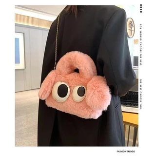 【พร้อมส่ง】miss bag fashion กระเป๋าสะพายสุนัขตาโต กระเป๋าถือ มีสายสะพายไหล่ แฟชั่นผู้หญิง