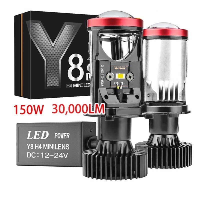 【✅COD-🚀🔥】y8 h4 led แท้ ไฟหน้า/y14 ไฟหน้ารถยนต์ led h4 toyota 150W 1คู่ หลอดไฟหน้า led h4 24 v หลอด ไ