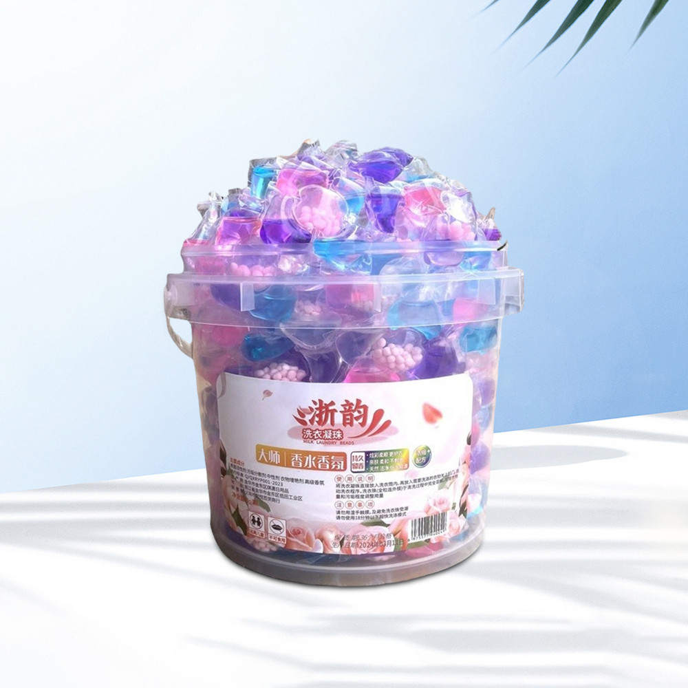 ღ 140pcs/box Laundry Beads Detergent Box 5 In 1 Laundry Scent Fragrance Beads Liquid Clothing Cleaner Necessities