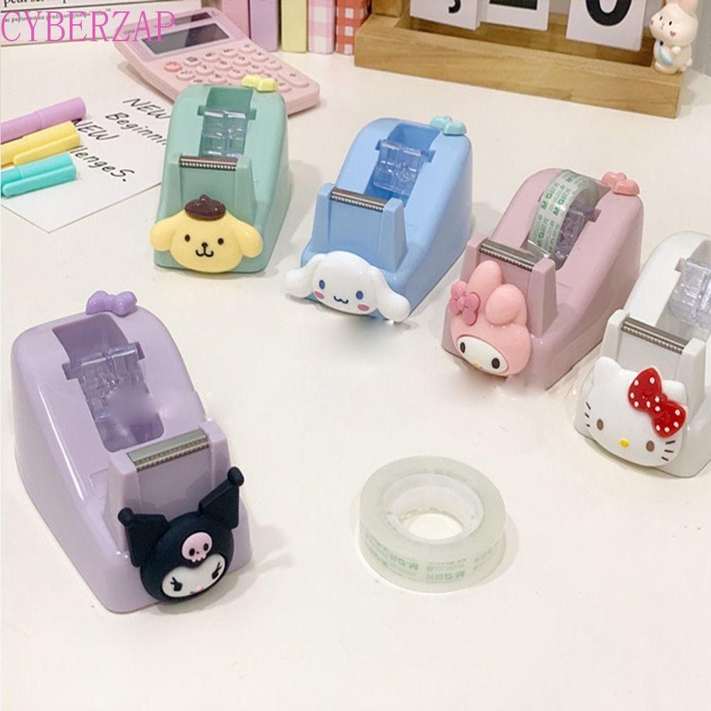 Cyberzap แท่นตัดเทป, DIY ตกแต่งห่อของขวัญผู้ถือเทป,น่ารัก Washi เทปบรรจุเครื่องมือ Kuromi My Melody เทปเครื่องมือตัด Scrapbooking