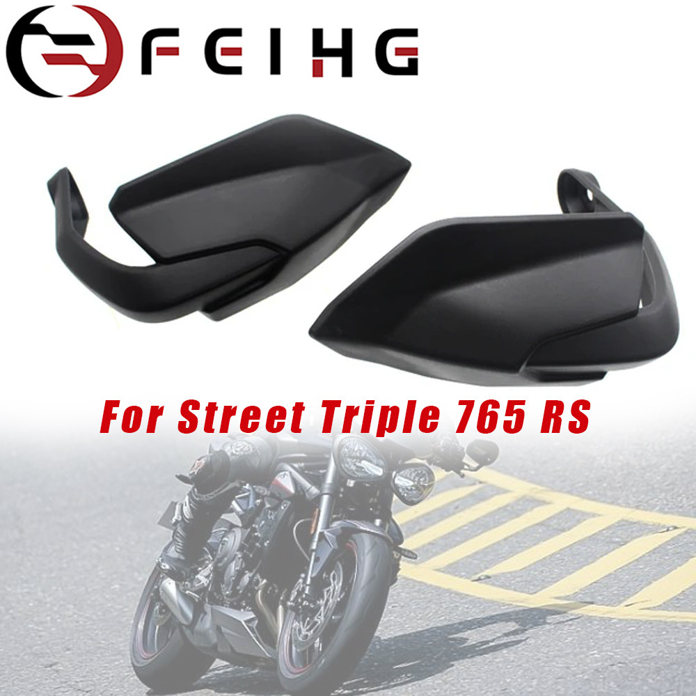 รถจักรยานยนต์ Handguards Shield Guards กระจกมือป้องกันลมสําหรับ Street Triple 765 765S 765R 765rs MO