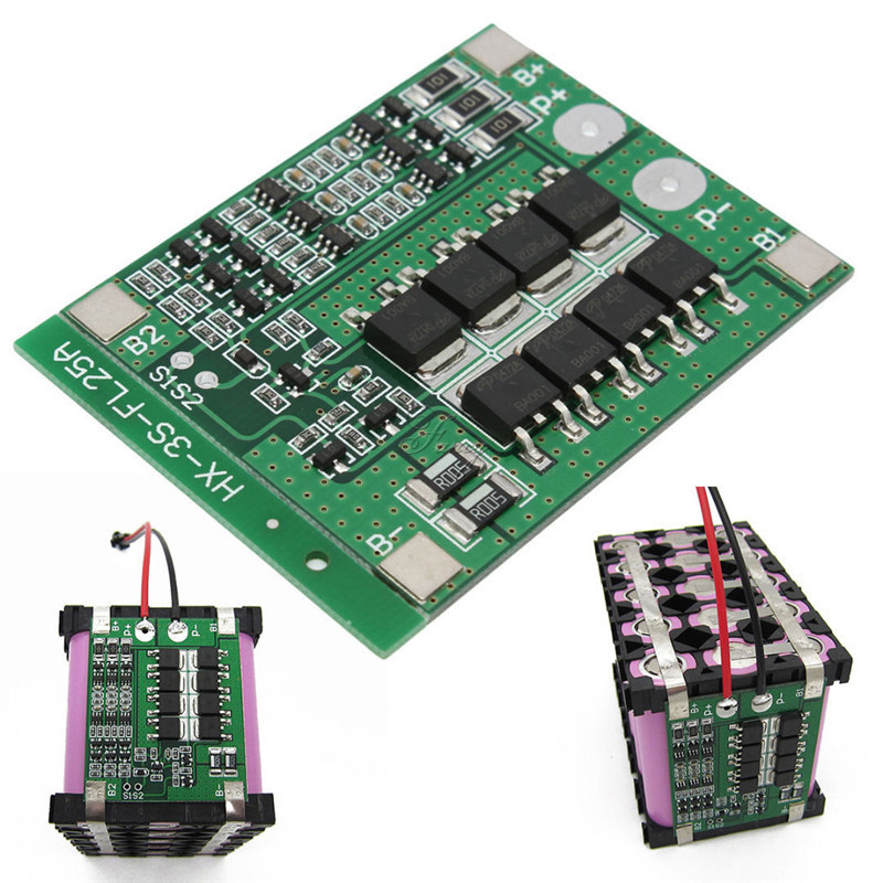 3S 12V 11.1V 12.6V 25A Balance 18650 Li-ion แบตเตอรี่ลิเธียม PCB แผ่นป้องกัน