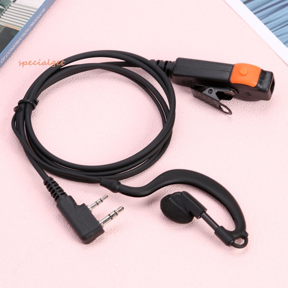 Lf# 2 Pin วิทยุหูฟัง Dual PTT Walkie Talkie Earwear สําหรับ Kenwood Baofeng 888S [specialget.th]