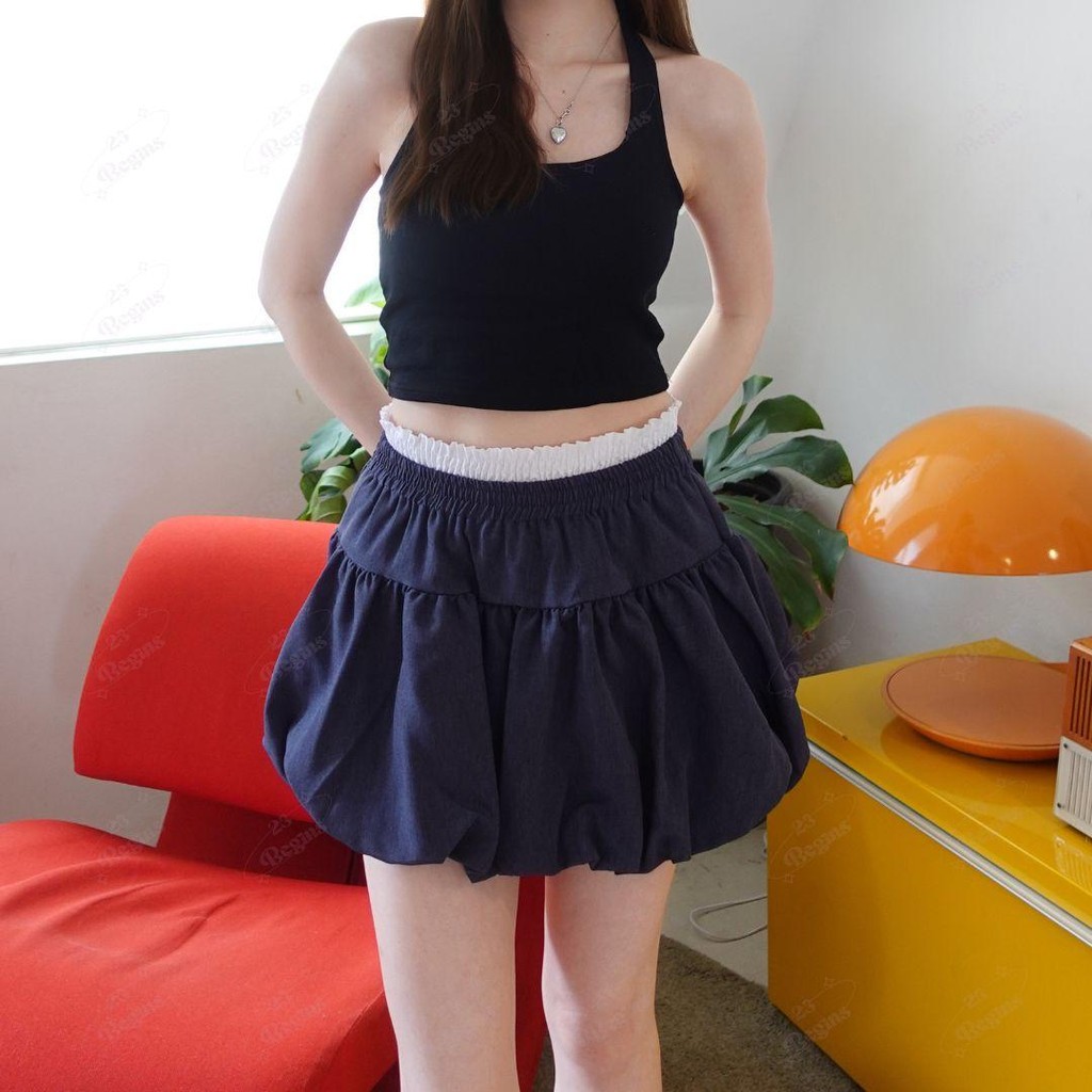 Denim Skirt กระโปรงยีนส์ s-xl กระโปรงเอวสูง (8839) - รูปที่ 5
