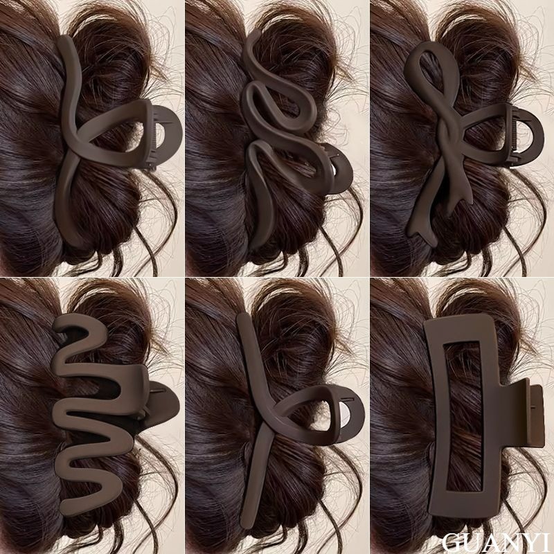 ฤดูใบไม้ร่วงฤดูหนาวที่เรียบง่ายขนาดใหญ่คว้าคลิปหญิงผมฉลามคลิป