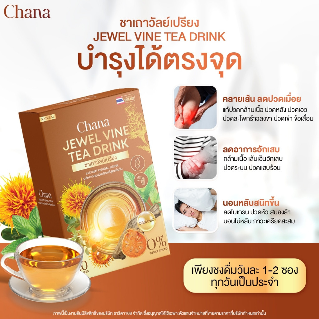 เก็บโคดในไลฟ์ 100.- ส่งฟรี Chana ชนาชาเถาวัลย์เปรียง สารสกัดจากธรรมชาติ 100% ช่วยลดการปวดร้าวลงขา ลุกไม่ไหวยกแขนลำบาก