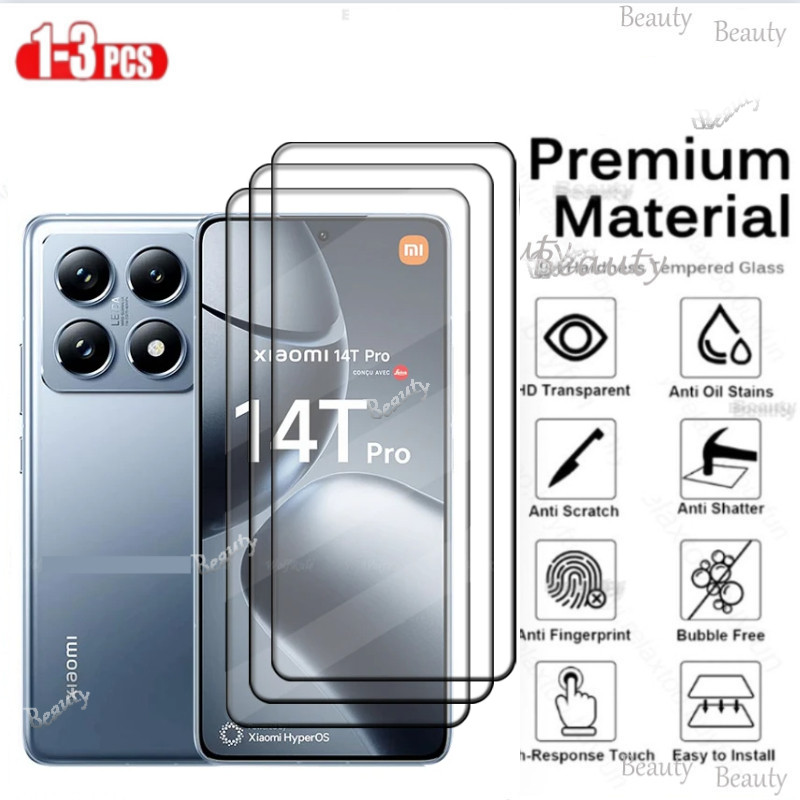 สําหรับ Xiaomi 14T Pro 5G ป้องกันหน้าจอ Xiaomi 14T 13T 14 T Pro 14TPro 13TPro Mi14T 9H ความแข็งคลุมทั้งหมดกระจกนิรภัยใส Xiaomi14TPro 2024 HD ฟิล์มป้องกันกระจก