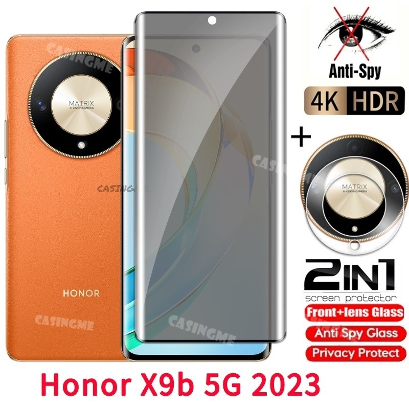 Honor X9b 5G 2023 กระจกนิรภัยส่วนตัว Anti-Spy Full Cover Screen Protector Anti Peek Privacy Film สํา