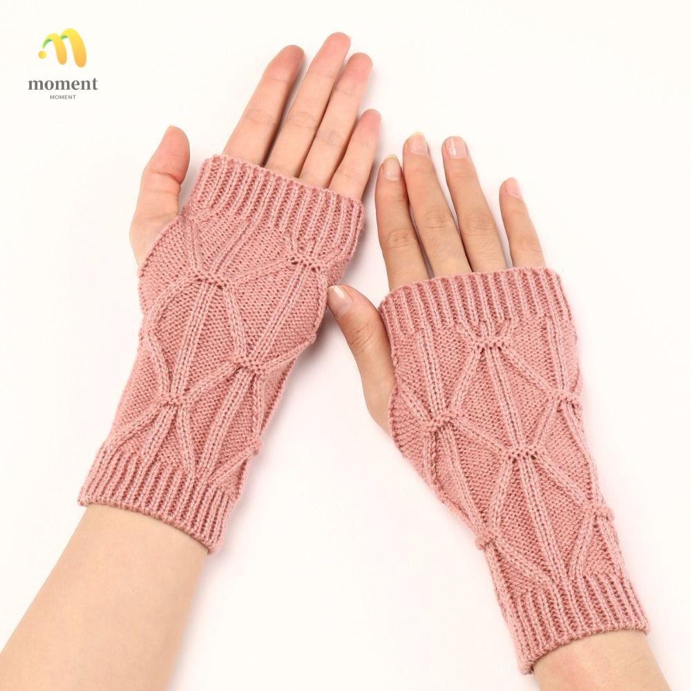 โมเมน ถุงมือไร้นิ้ว, ที่อุ่นข้อมือ ถุงมือข้อมือครึ่งนิ้ว, อาร์จีลี ถักถุงมืออุ่นฤดูใบไม้ร่วงฤดูหนาว