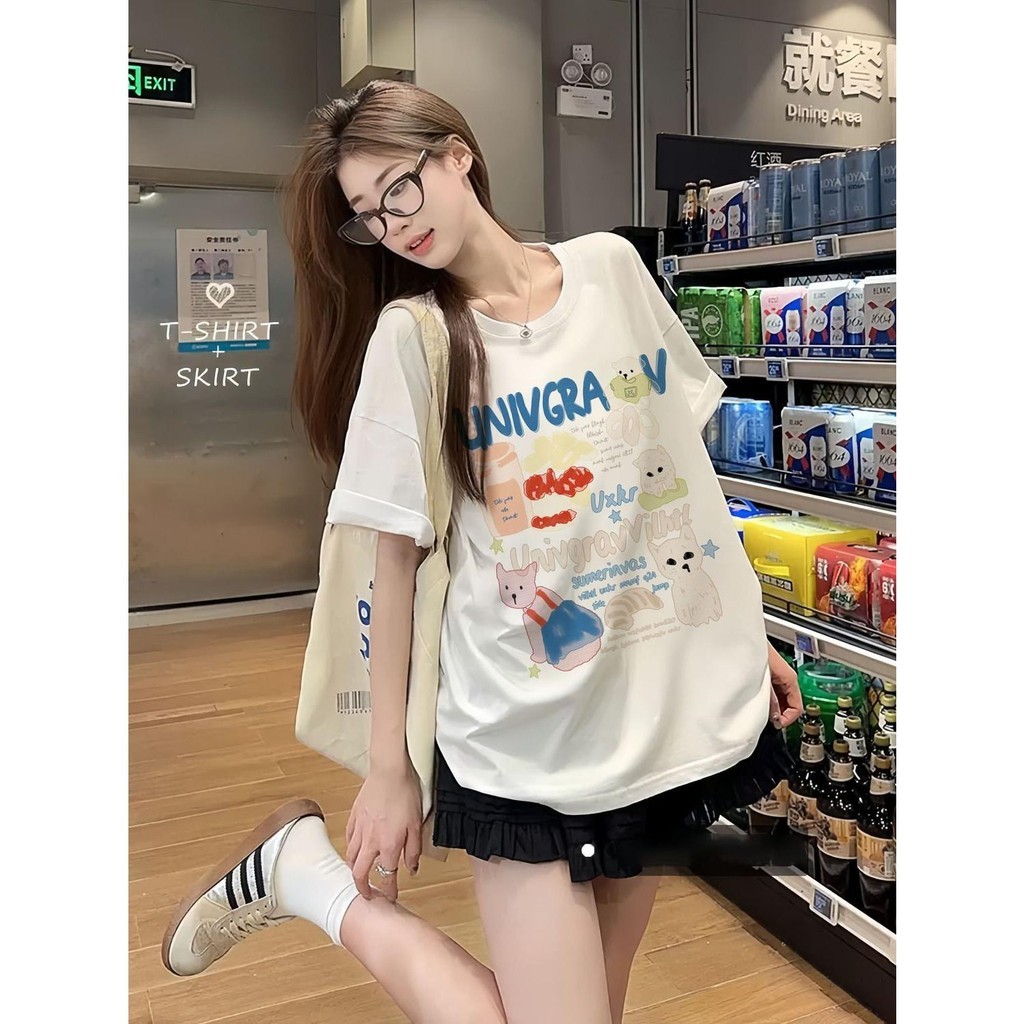 ส่งฟรี เสื้อยืดคู่รักเสื้อยืด CM15 สไตรเกาหลี เสื้อยืดใส่สบาย ทรงสวยไม่ย้วย สีไม่ตก