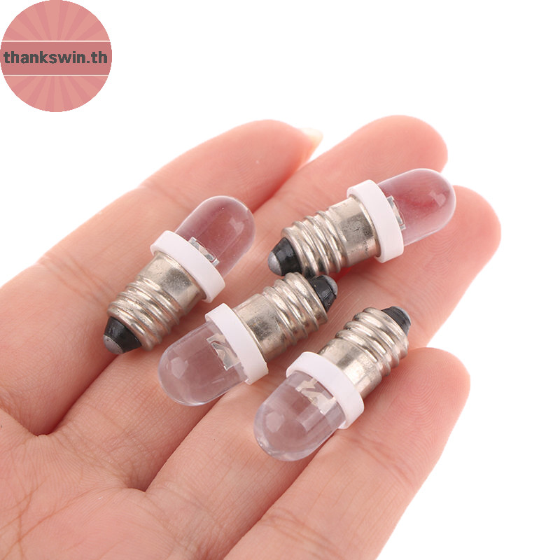 Thankswin 5 ชิ้น E10 หลอดไฟ Led E10 3 โวลต์ 6 โวลต์ 12 โวลต์ 24 โวลต์เครื่องมือหลอดไฟ E10 ตัวบ่งชี้ห