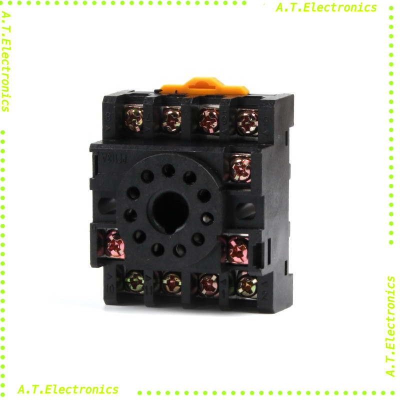 พร้อมส่ง! ซ็อกเก็ตฐานรีเลย์ PF113A 11-Pin 11ขา ทรงกลม ขาเสียบรีเลย์